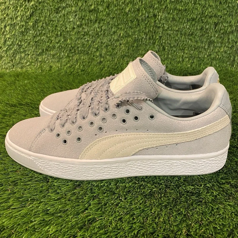 Puma Suede XL Big‎ Ribbon Lace VR Sneakers - Gray - Women's Sz 9 Rare Shoes